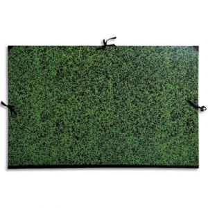 Carton &agrave; dessin 67 x 94 cm Annonay vert avec cordons de fermeture Exacompta