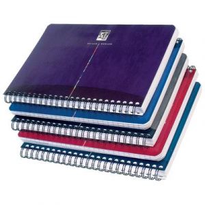 Carnet Oxford Office Essentials - A4 - double spirale - couverture souple - r&eacute;glure sey&egrave;s - 100 pages - couleurs assorties - compatible SCRIBZEE - bloc 70 feuilles