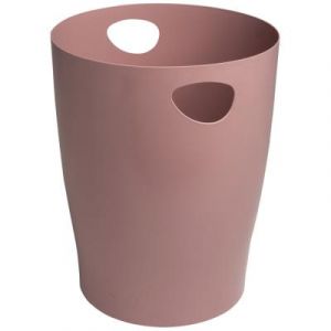 Corbeille &agrave; papier&nbsp;Exacompta Ecobin Skandi 15 L - Rose nude