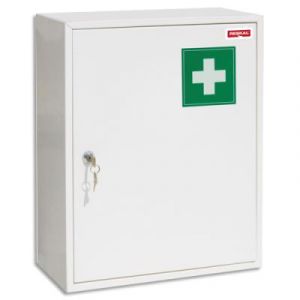 Armoire &agrave; pharmacie Wonday ouverture/fermeture serrure &agrave; cl&eacute; 2 cl&eacute;s + fixation au mur visserie fournie