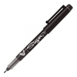 Stylo feutre pointe nylon Pilot V-Sign Pen - 0,6 mm - noir