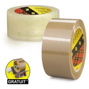 Ruban adhésif Scotch 3M 3739 Polypropylène havane résistant, 35 microns 48 mm x 66 m