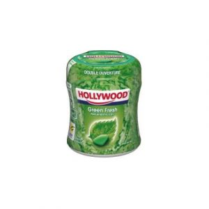 Chewing-gum Green Fresh sans sucre Hollywood Easy Box - bo&icirc;te de 60 - paquet 87 grammes