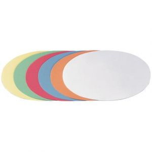 FRANKEN Carte de pr&eacute;sentation, oval, 110 x 190 mm, bleu