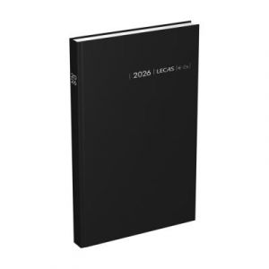 Agenda carr&eacute; euros cents Lecas - 1 jour par page - 14 x 22 cm - noir