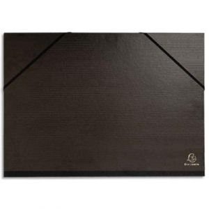 Carton &agrave; dessin 32 x 45 cm noir avec &eacute;lastiques Exacompta