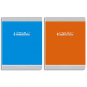 Cahier Conqu&eacute;rant - Piq&ucirc;re 17x22 cm - 96 pages - grands carreaux