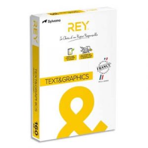 Papier Rey Text and Graphics - blanc - 160 g - A4 - surface satiné - ramette de 250 feuilles