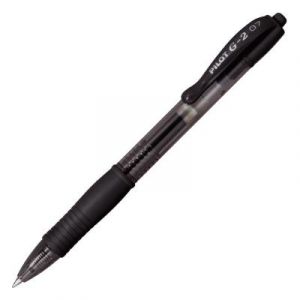 Stylo &agrave; bille Pilot G2-7 noir - pointe moyenne r&eacute;tractable 0,7 mm - encre gel