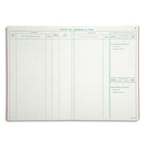Registre des mouvements de titres Le Dauphin - 29,7 x 21 cm vertical - 40 pages 5 colonnes