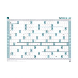 Planning annuel Quo Vadis souple effa&ccedil;able &agrave; sec - 90 x 63 cm - 2025