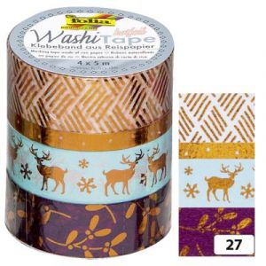 folia Rubans autocollants No&euml;l Washi-Tape HOTFOIL BLEU GLACE