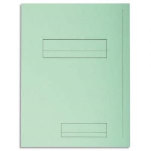 Chemise 2 rabats avec cadre d'indexage Exacompta Super 250 - carte 210 g - vert - paquet de 50
