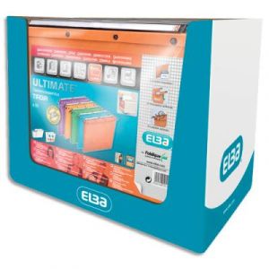 Dossiers suspendus AZO kraft orange - pour tiroir - fond v - paquet de 10