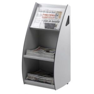 Pr&eacute;sentoir distributeur Paperflow - XL - en polystyr&egrave;ne - 2 cases A3 - Gris