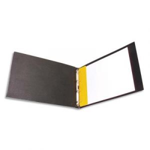 Classeur 4 anneaux en PVC Claircell - format A3 &agrave; l'italienne - noir