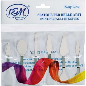 Set de 6 couteaux &agrave; peindre s&eacute;rie Easy Line RGM