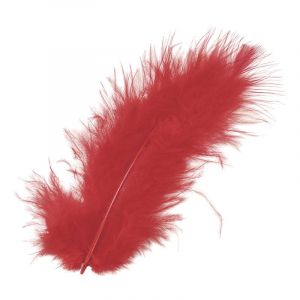 Plumes Marabout, 15 pces, Rouge