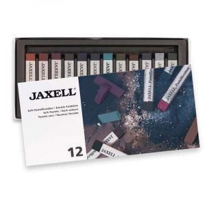 Coffret de pastels secs Jaxell, 12 pastels tons foncés