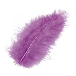 Plumes Marabout, 15 pces, violet