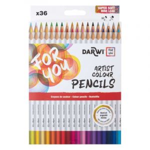Etui de crayons de couleur For You Darwi, 36 crayons, 36 crayons