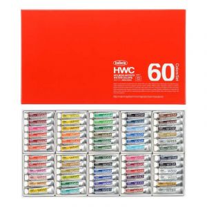 Set de peinture aquarelle Holbein, Set, Set W411 - 60 couleurs