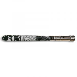Porte-crayon Cretacolor, imitation marbre blanc/noir - Embout en nickel