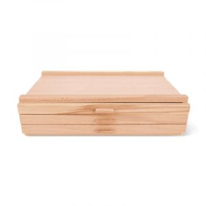 Coffret de rangement en bois de hêtre pour les pastels, 40 x 25 x 8cm