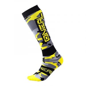 Chaussettes O'Neal Pro Mx Hunter noir/gris/jaune