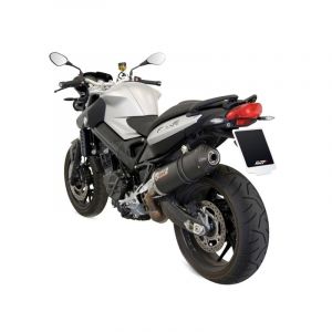 Silencieux MIVV Oval carbone / casquette carbone BMW F 800 R 09-20