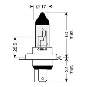Ampoule Osram H4 Cool Blue 12V 60/55W
