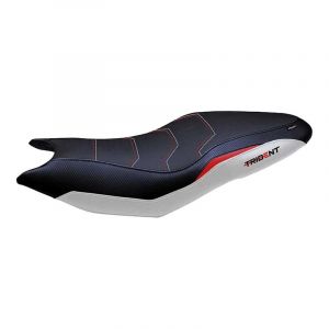 Housse de selle Tappezzeria Espera confort blanche/noire/rouge Triumph