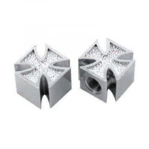 Bouchons de valve croix de malte (paire)