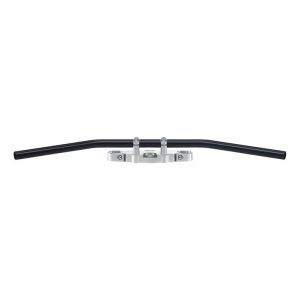 Guidon TRW DragBar long Ã1'' long noir avec nervures pour le passage d