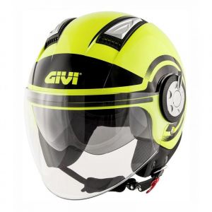 Casque jet Givi 11.1 Air Jet-R Round jaune/noir  (ECE 22.05)- S/56