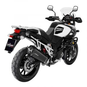 Silencieux Leovince LV-12 inox noir Suzuki V-Strom 1000 14-20