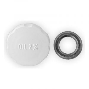 Bouchon de r&Atilde;&copy;servoir RMS blanc avec jauge Piaggio Ciao