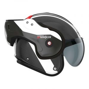 Casque modulable Roof RO9 Boxxer 2 Carbon Wonder blanc nacr&Atilde;&copy;- L