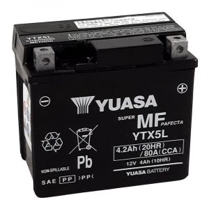 Batterie Yuasa YTX5L-BS - SLA AGM12V 4,2 Ah prÃªte Ã  lâemploi