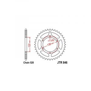 Couronne JT Sprockets Acier pas 520 41 dents - Pour Yamaha TZR 250 87-