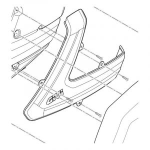Capot noir c&Atilde;&acute;t&Atilde;&copy; droit pour valise lat&Atilde;&copy;rale Givi V37