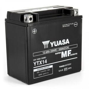 Batterie Yuasa YTX14-BS 12V 12 Ah pr&Atilde;&ordf;te &Atilde;&nbsp; l&acirc;emploi