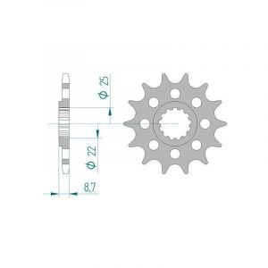 Pignon Afam 18 dents acier pas 520 type 28402 Kawasaki ZXR 750 Stinger