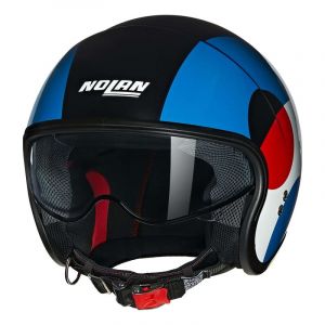 Casque jet Nolan N21 06 Bicromo 345 noir/bleu/rouge brillant- M
