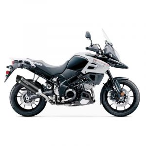 Silencieux Leovince Nero inox noir casquette carbone Suzuki V-Strom 10