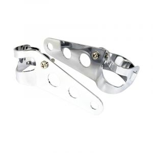 Support de phare universel &Atilde; 30-38 mm chrom&Atilde;&copy; type custom