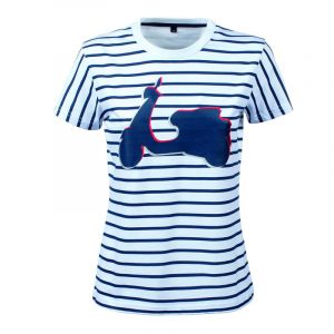 Tee-shirt femme Vespa Graphic blanc/bleu- 3XL