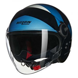 Casque jet Nolan N21 Visor 06 Tangente 353 noir/bleu/argent- L