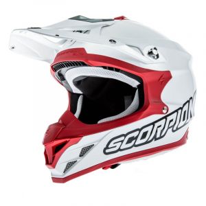 Casque cross Scorpion VX-15 EVO AIR Blanc/Rouge- L