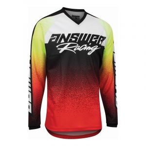 Maillot cross Answer A22 Syncron Prism rouge/jaune fluo- L